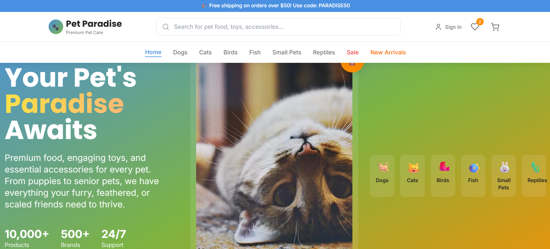 Pet Paradise Website